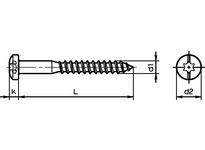 PH-Elektriker-Holzschrauben,Sz/Innensechsrund
