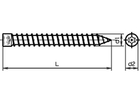 WICO Zyl-Fenstermontage-Schrauben T25
