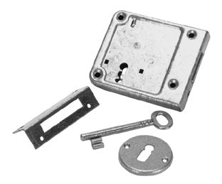 Schänis Kellertürschloss verzinkt, mit Riegel