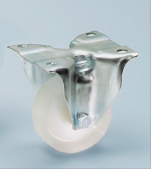 Schwerlast-Doppellenkrolle grau lackiert