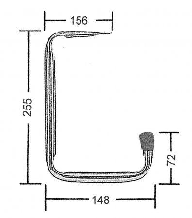 Deckenhaken aus verzinktem Stahlrohr