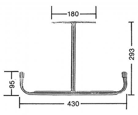 Deckenhaken, verzinktes Stahlrohr, Tragkraft 60kg
beidseitig