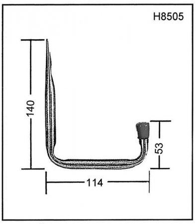 Wandhaken aus verzinktem Stahlrohr, Tragkraft 30kg