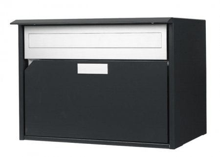 Huber Briefkasten Alu 400 mit Regenschutzleiste