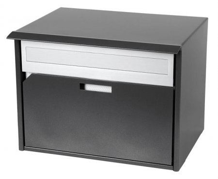 Huber Briefkasten Alu 400 mit Regenschutzleiste