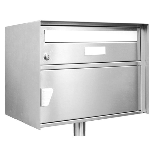 HUBER Briefkasten Gstaad aus Chromstahl