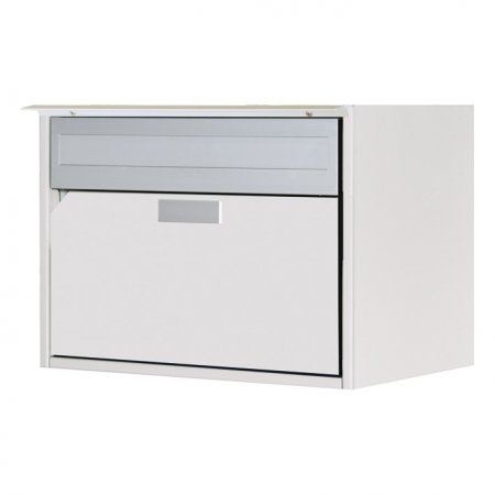 Huber Briefkasten Alu 400 mit Regenschutzleiste