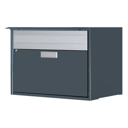 Huber Briefkasten Alu 400 mit Regenschutzleiste