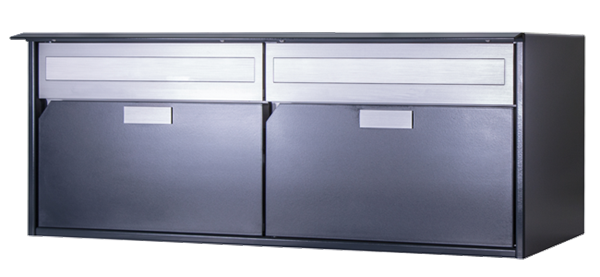 Huber Briefkasten Alu 400 mit Regenschutzleiste