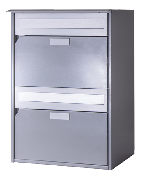 HUBER Briefkasten Modell Alu 400 2übereinander