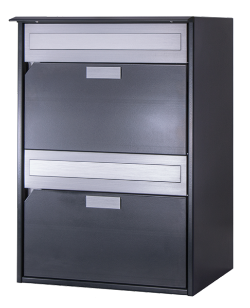 HUBER Briefkasten Modell Alu 400 2übereinander