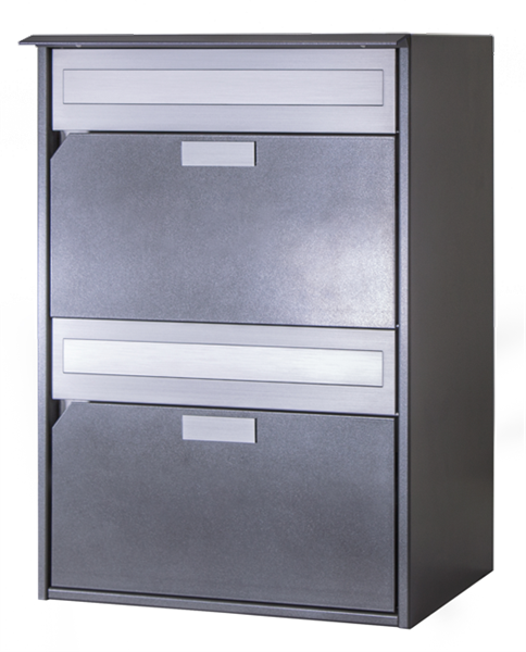 HUBER Briefkasten Modell Alu 400 2übereinander