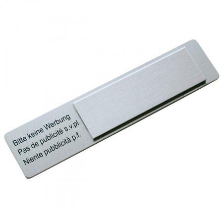 Aluminiumschild "Bitte keine Werbung"