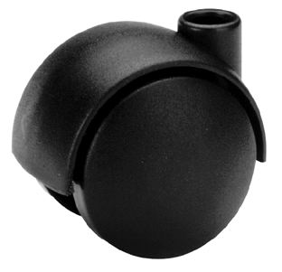 Doppelrolle Kunststoff schwarz weiche Lauffläche