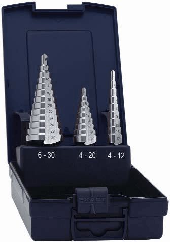 Exact HSS-Stufenbohrerkassette bestehend aus: