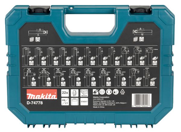 Makita HM-Oberfräsersatz 22-teilig