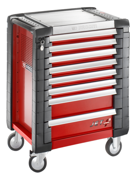 FACOM Werkstattwagen mit 8 Schubladen -
6 Schubladen Höhe 60mm
2 Schubladen Höhe 130mm
