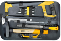 fortec Werkzeugkoffer PREMIUM 218 im Carbon-Design