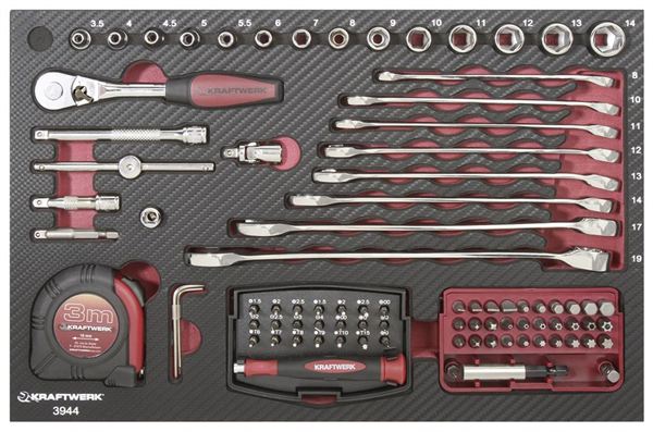 KRAFTWERK Werkzeugkoffer Pro-Line, 1/4"