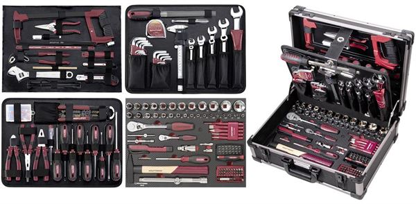 KRAFTWERK Werkzeugkoffer Pro-Line, 1/4"+1/2"