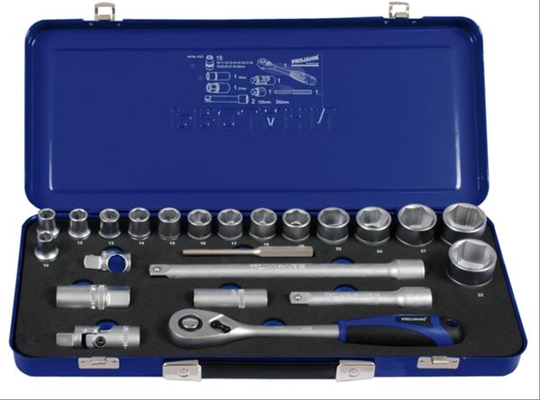 Projahn Steckschlüsselkoffer 1/2" - 23-teilig