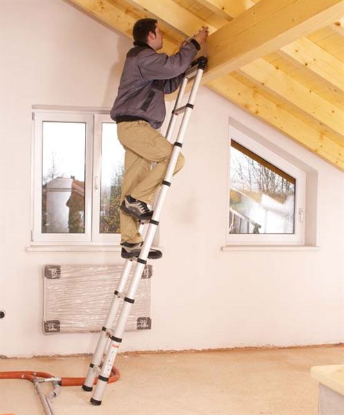 Zarges Teleskop-Anlegeleiter "TELESTEPS"